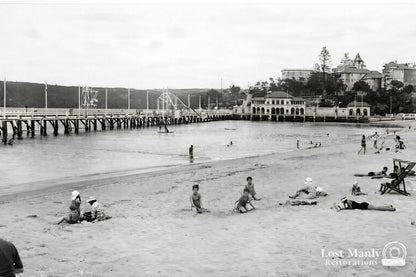 Manly Harbour Pool & Promenade — Restored 1930s Photograph - Lost Manly Shop