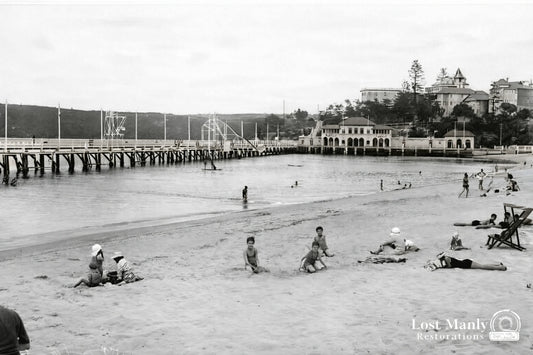 Manly Harbour Pool & Promenade — Restored 1930s Photograph - Lost Manly Shop