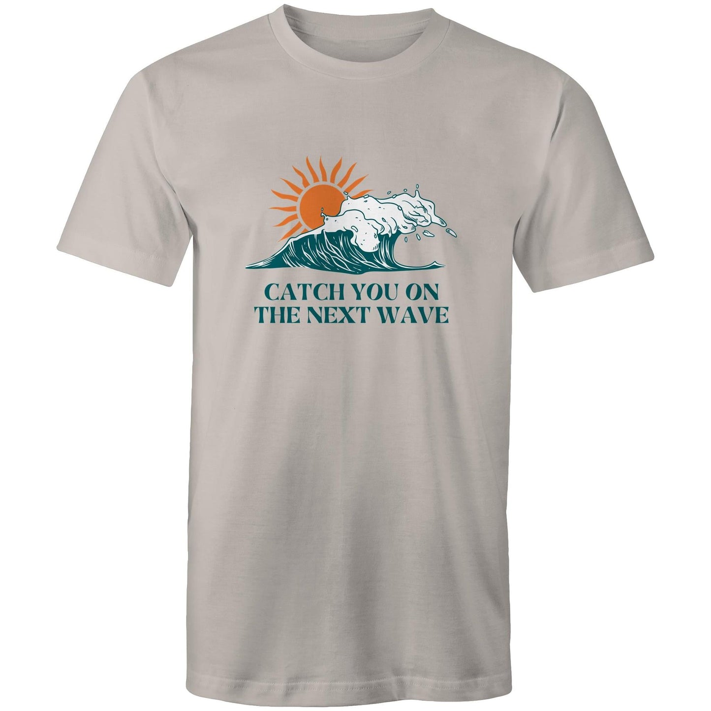 Mens T-Shirt Catch you on the next wave custom logo 