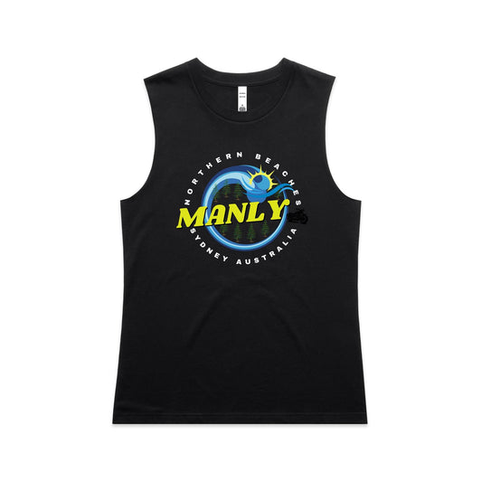 Lost Manly custom logo The Manly Barry AS Colour Women's Maple Tank - Lost Manly Shop