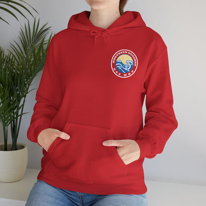Lost Manly custom Northern Beaches Dee Why front and back logo edition Hoodie - Lost Manly Shop
