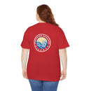 Heavy Cotton T-Shirt with free Canva custom designed logo front and back 