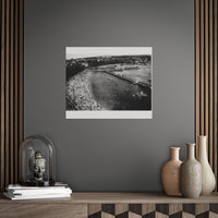 Vintage Black and White Manly Harbour Pool 1955 Poster Printify