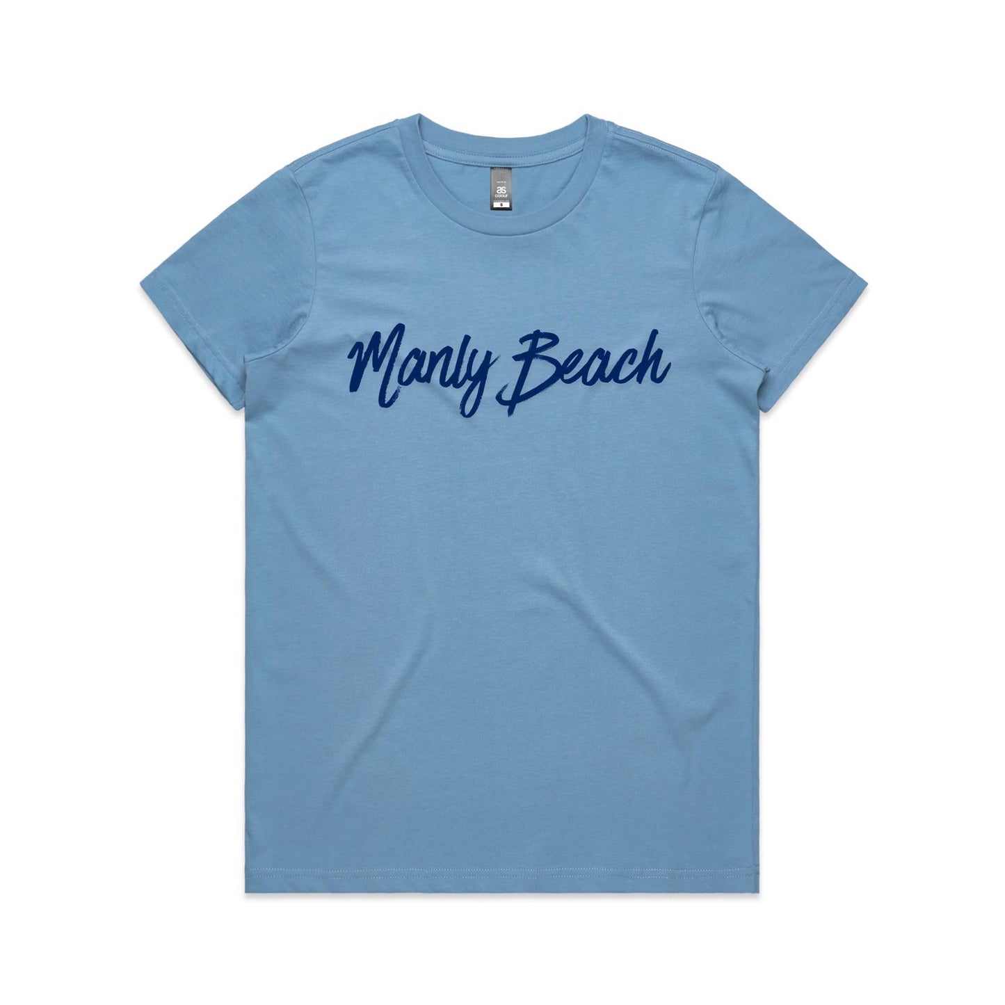 Lost Manly custom logo Manly Beach edition AS Colour Women's Maple Tee - Lost Manly Shop