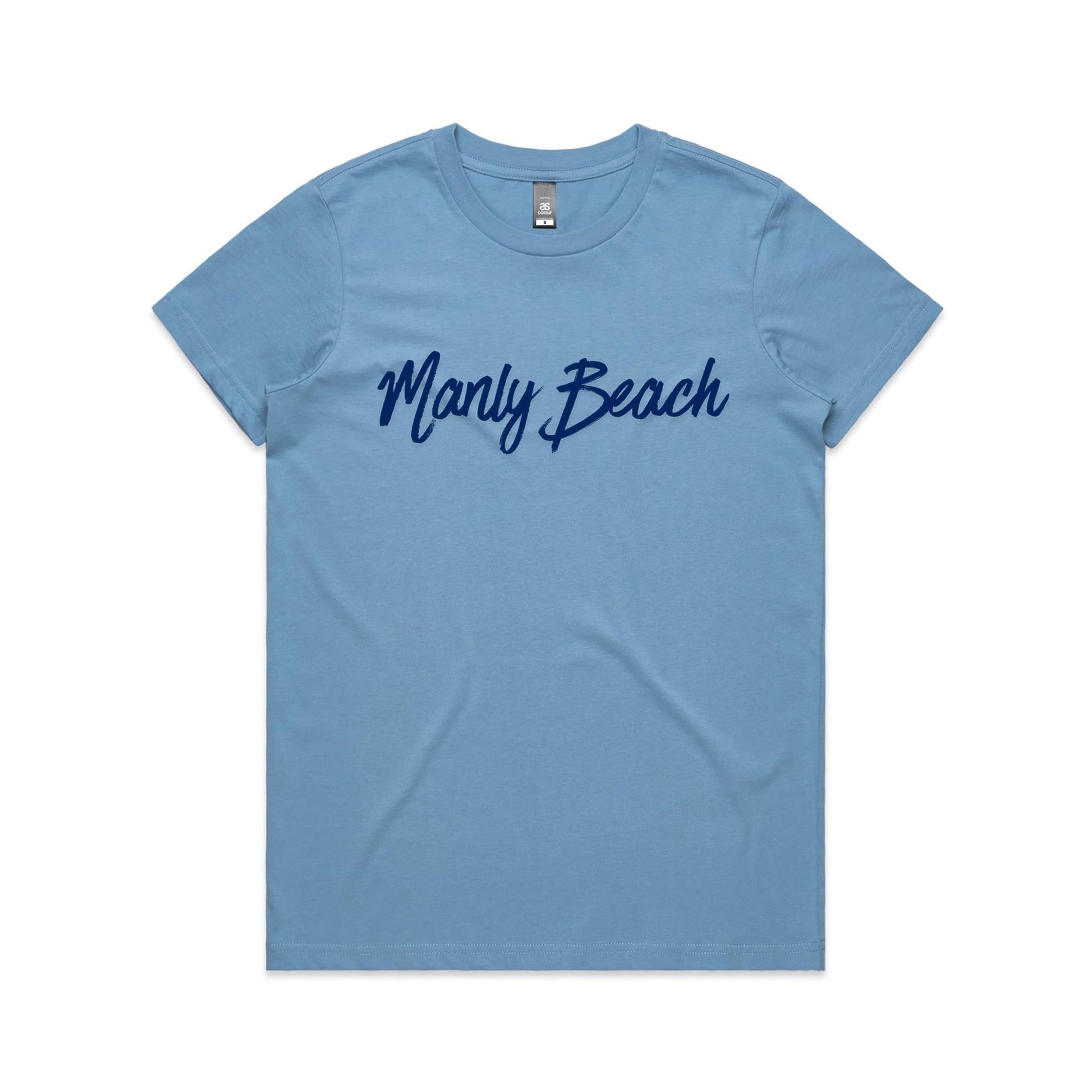 Lost Manly custom logo Manly Beach edition AS Colour Women's Maple Tee - Lost Manly Shop