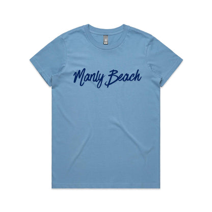 Lost Manly custom logo Manly Beach edition AS Colour Women's Maple Tee - Lost Manly Shop
