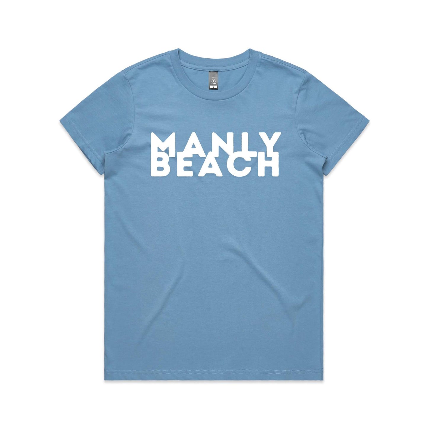 Lost Manly custom logo Manly Beach edition AS Colour Women's Maple Tee - Lost Manly Shop