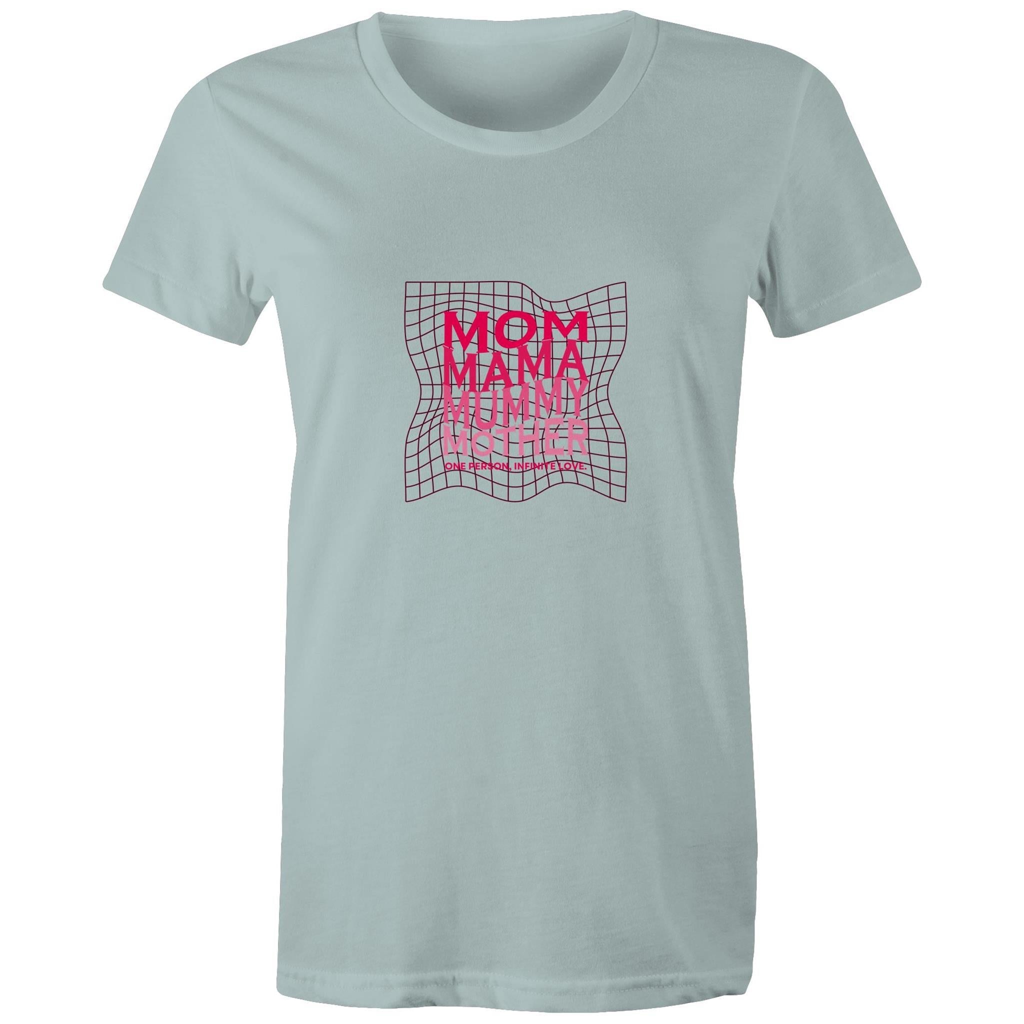 Women's Maple Tee Mom Mama Mother Print 