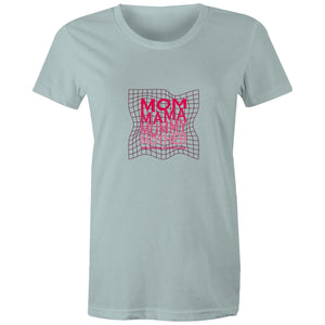 Women's Maple Tee Mom Mama Mother Print 