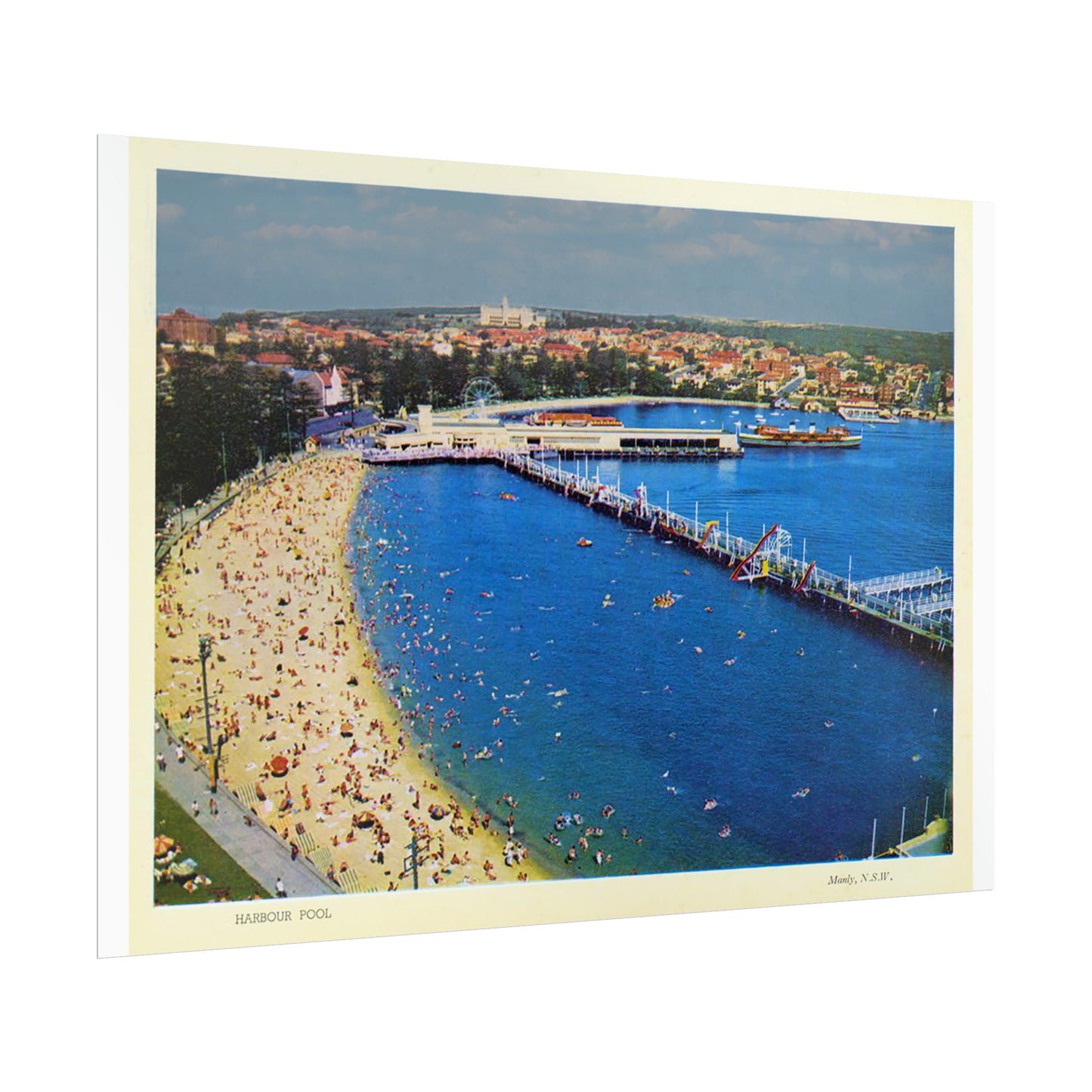 Manly Harbour Pool and Promenade 1955 Rolled Posters