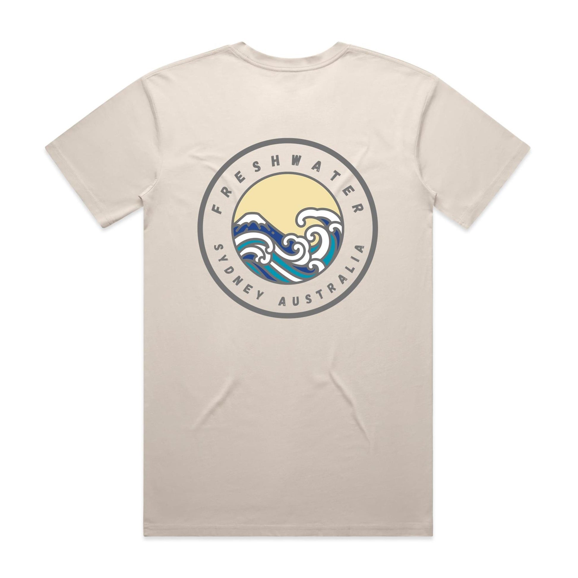 Freshwater Sydney Australia custom double logo collection Comfy Cotton Tee - Lost Manly Shop