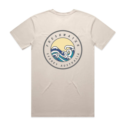 Freshwater Sydney Australia custom double logo collection Comfy Cotton Tee - Lost Manly Shop