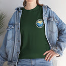 Heavy Cotton T-Shirt with free Canva custom designed logo front and back 