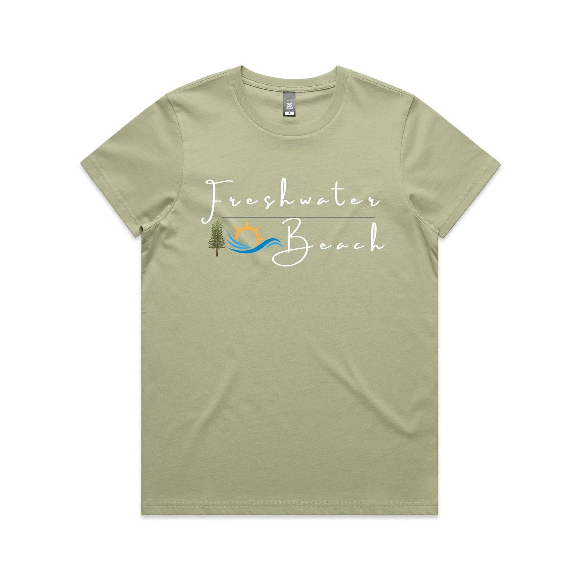 Lost Manly custom logo Manly Beach edition AS Colour Women's Maple Tee - Lost Manly Shop