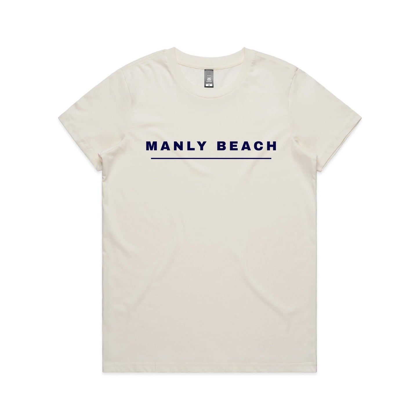 Lost Manly custom logo Manly Beach edition AS Colour Women's Maple Tee - Lost Manly Shop