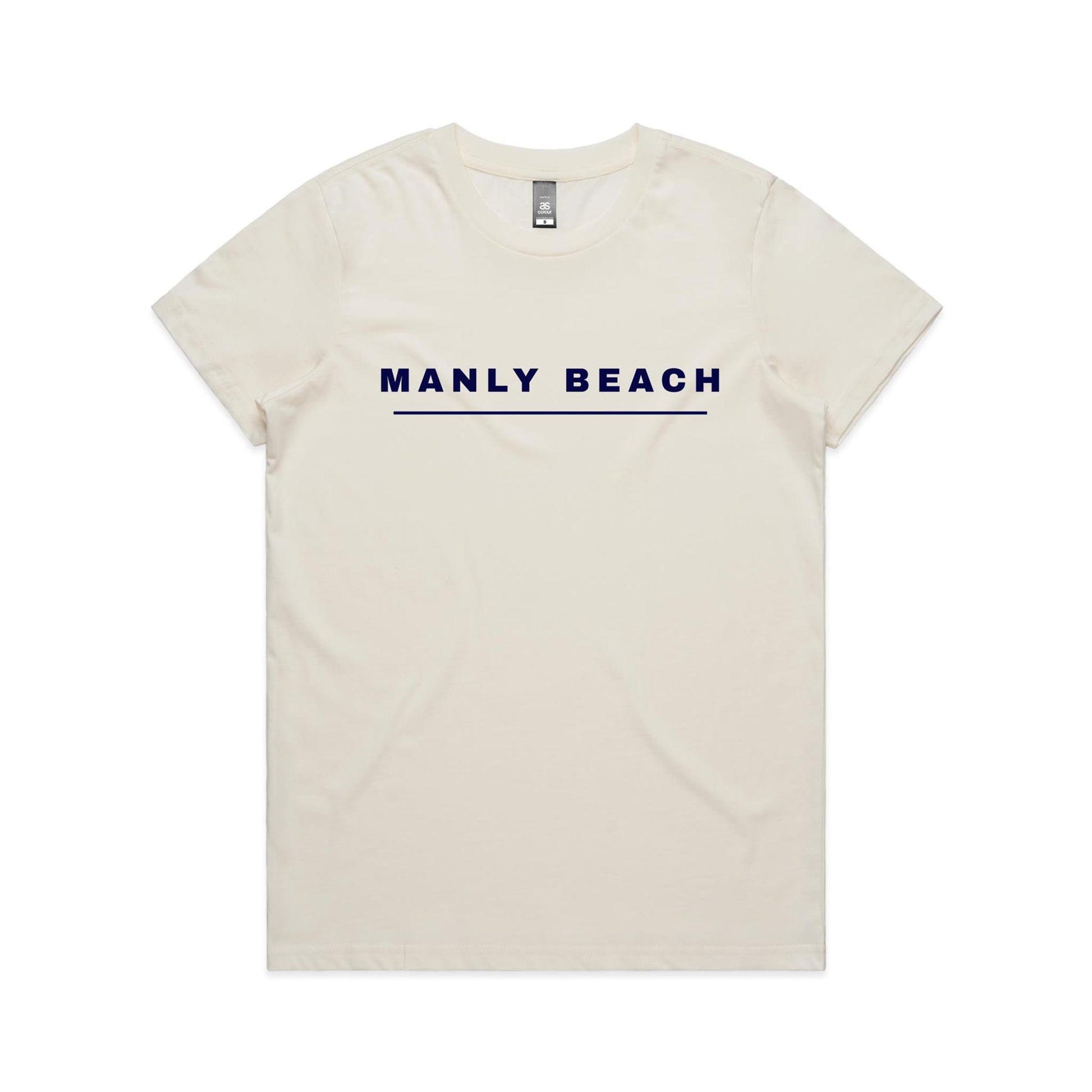 Lost Manly custom logo Manly Beach edition AS Colour Women's Maple Tee - Lost Manly Shop