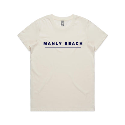Lost Manly custom logo Manly Beach edition AS Colour Women's Maple Tee - Lost Manly Shop