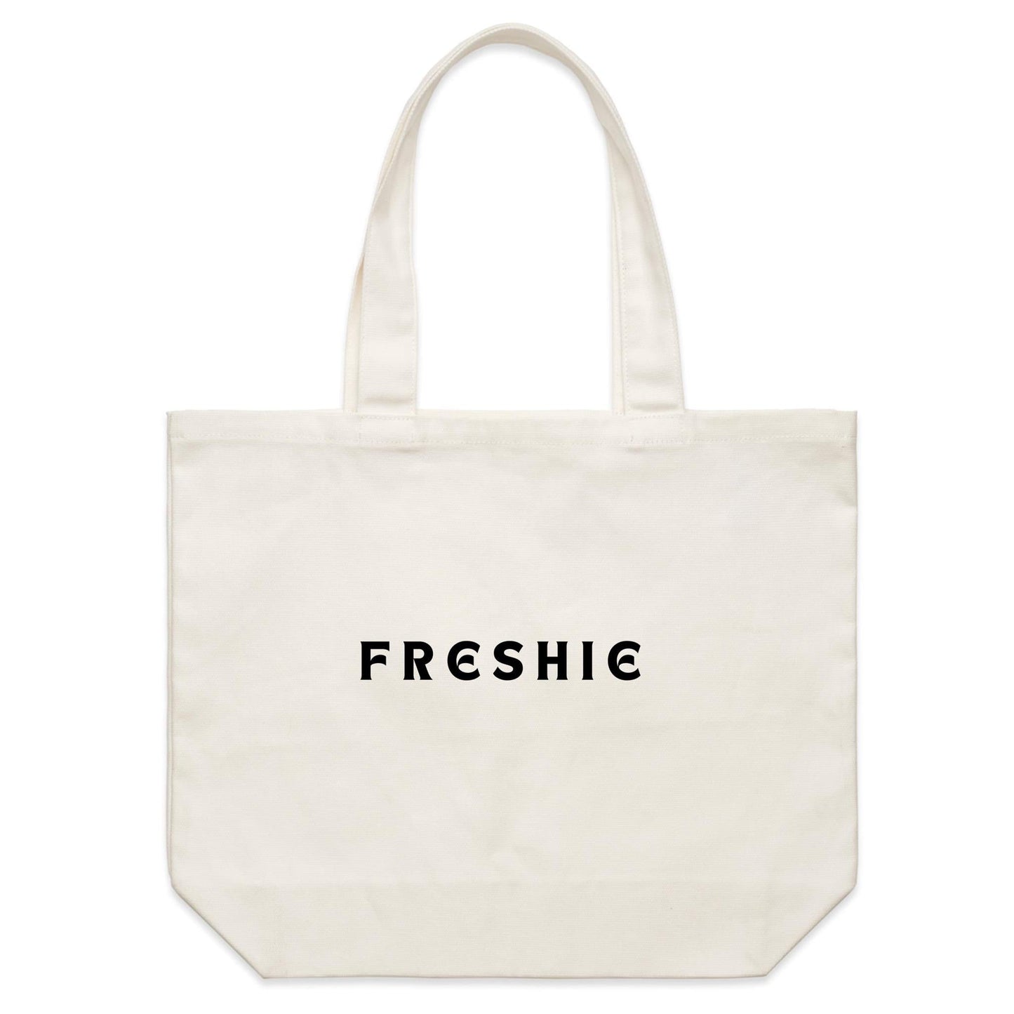 AS Colour - Shoulder Canvas Tote Bag Freshie custom logo black font 