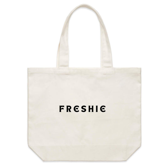 AS Colour - Shoulder Canvas Tote Bag Freshie custom logo black font 