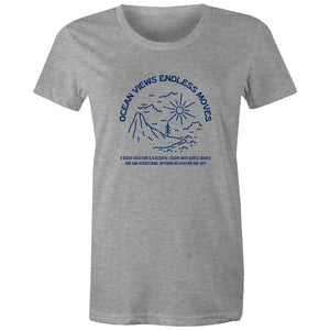 Women's Maple Tee Ocean Views Print 