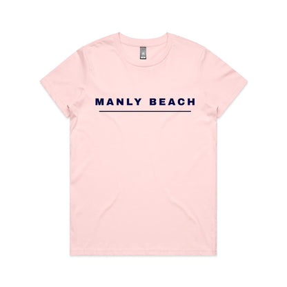 Lost Manly Custom Manly Beach Logo Edition AS Colour Women's Maple Tee - Lost Manly Shop