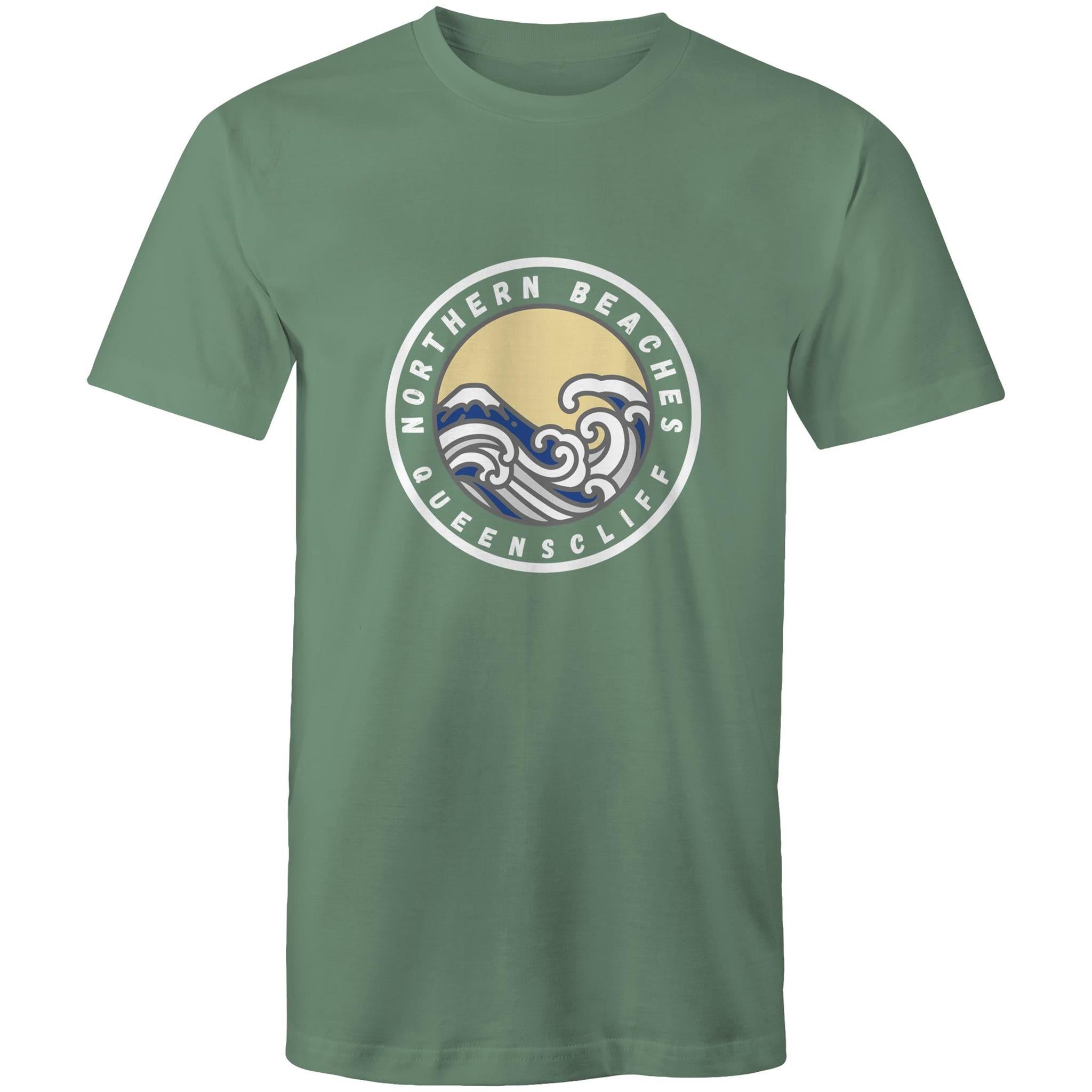 AS Colour Staple - Mens T-Shirt Queenscliff logo front - Lost Manly Shop