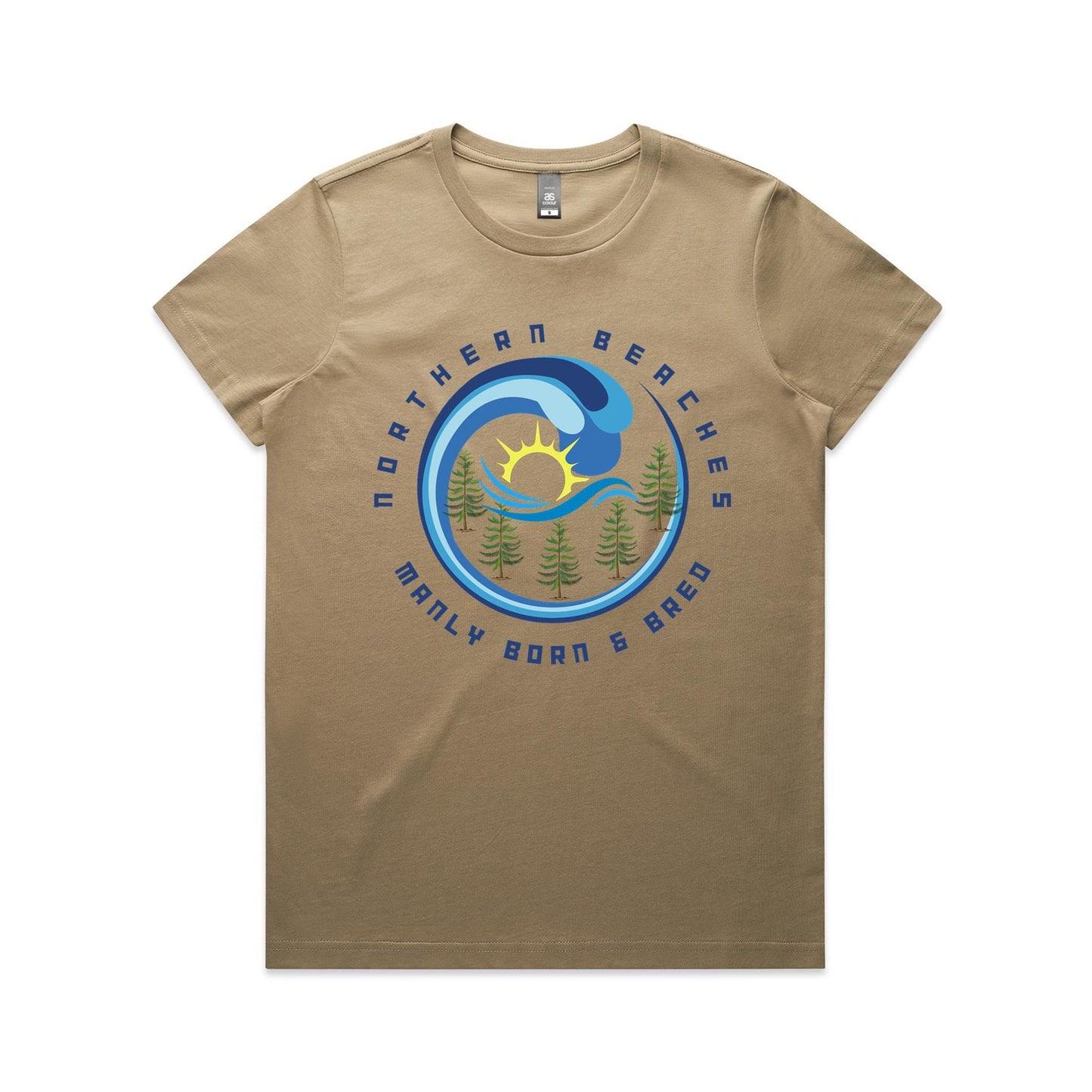 Lost Manly Custom Manly Beach Logo Edition AS Colour Women's Maple Tee - Lost Manly Shop
