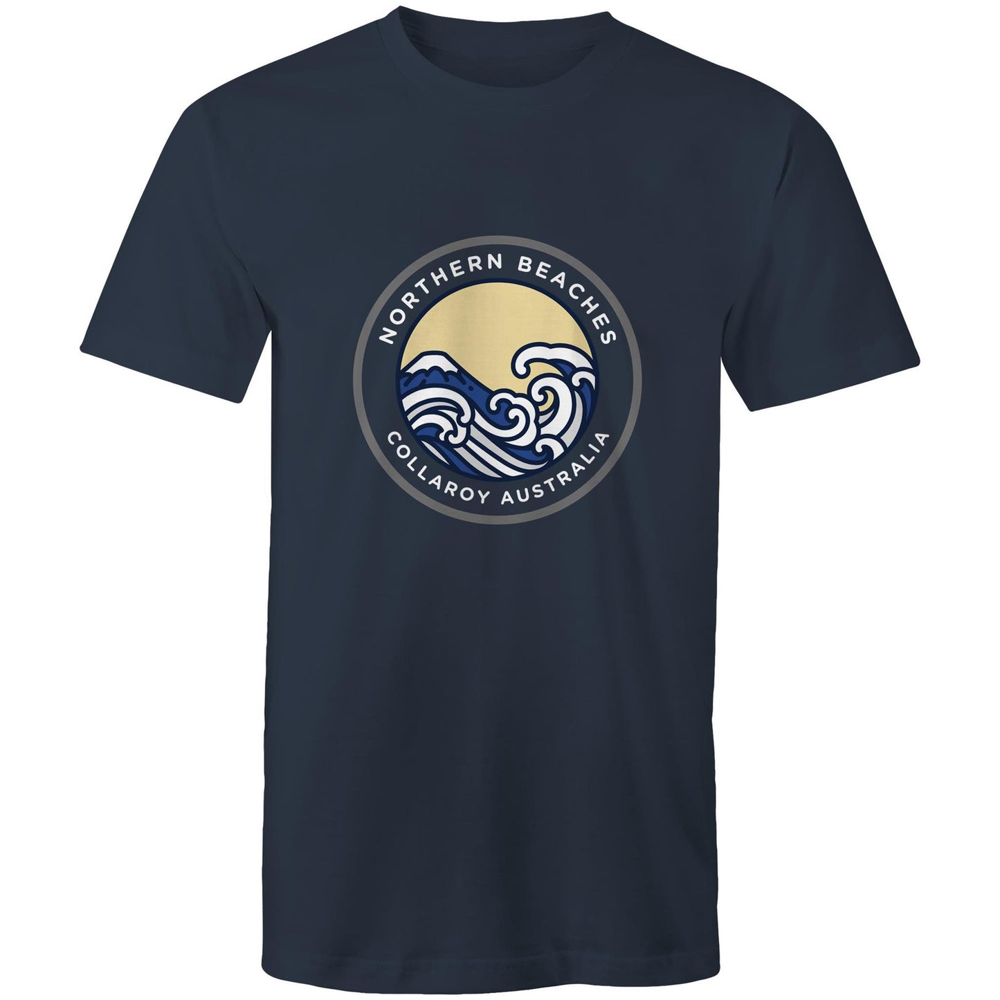 Mens Cotton T-Shirt Northern Beaches Collaroy logo - Lost Manly Shop
