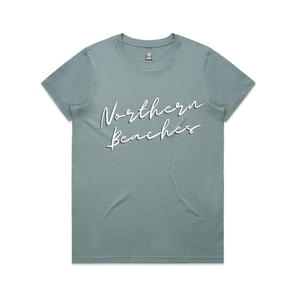 Lost Manly custom logo Northern Beaches AS Colour Women's Maple Tee - Lost Manly Shop