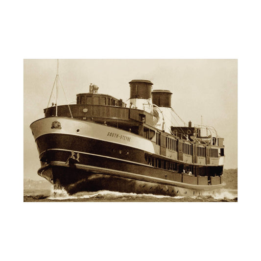 South Steyne Maiden Voyage 1938 Vintage Maritime Unframed Poster - Nautical Home Decor 