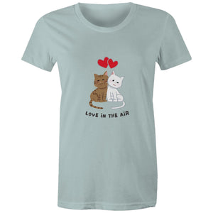 Women's Maple Tee Love is in the Air Print 