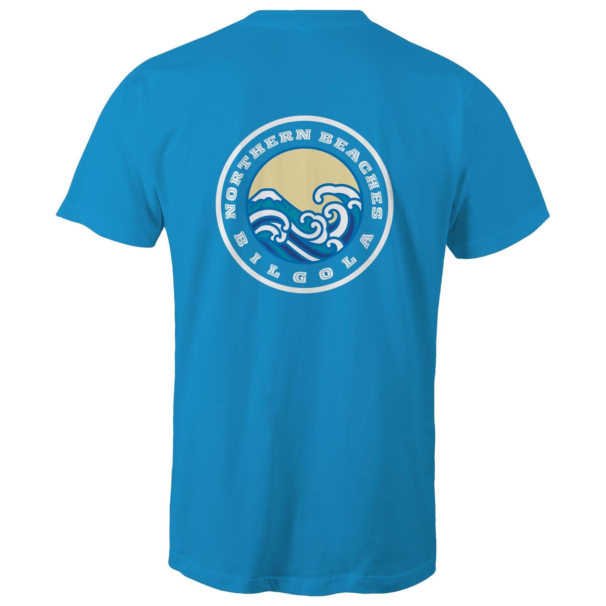 Bondi Born n Bred / Bilgola custom logos printed on AS Colour Staple - Mens T-Shirt 