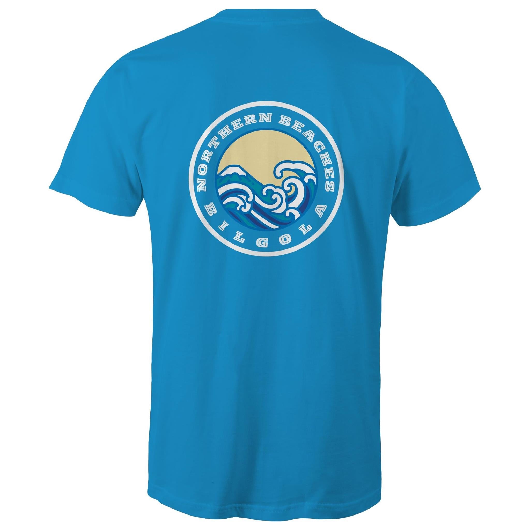 Bondi Born n Bred / Bilgola custom logos printed on AS Colour Staple - Mens T-Shirt 