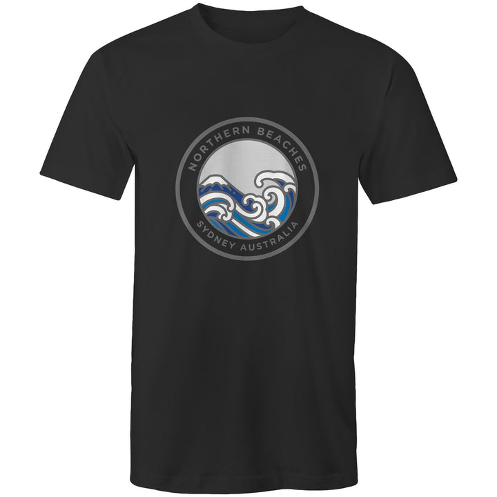Northern Beaches East Coast Australia logo on Adult Quality Cotton T-Shirt Ogo Merch