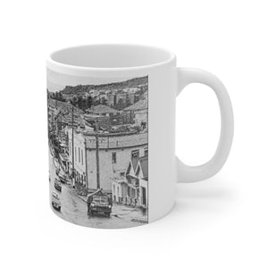 Vintage Scenic White Ceramic Mug - 11oz Coffee Cup for Retro Lovers 