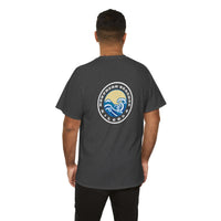 Heavy Cotton T-Shirt with free Canva custom designed logo front and back 