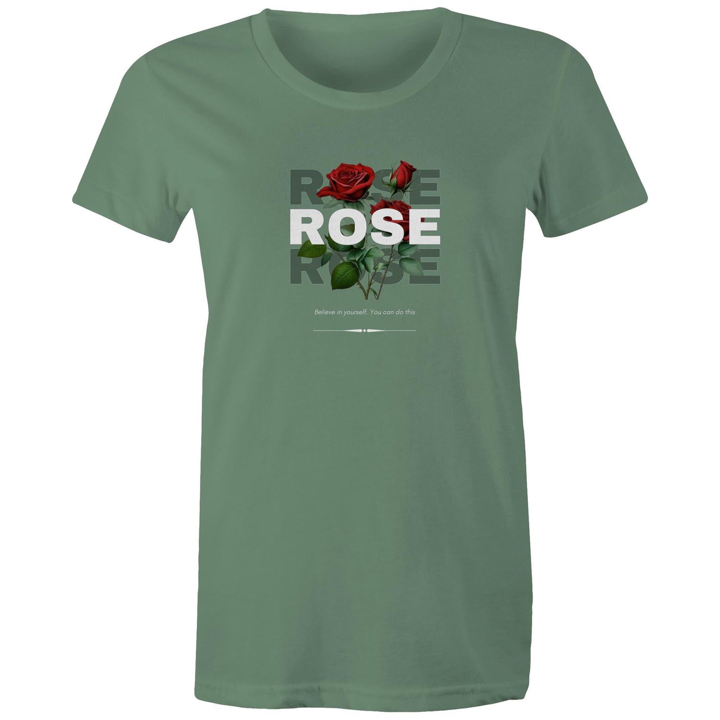 Women's Maple Tee Rose custom logo 