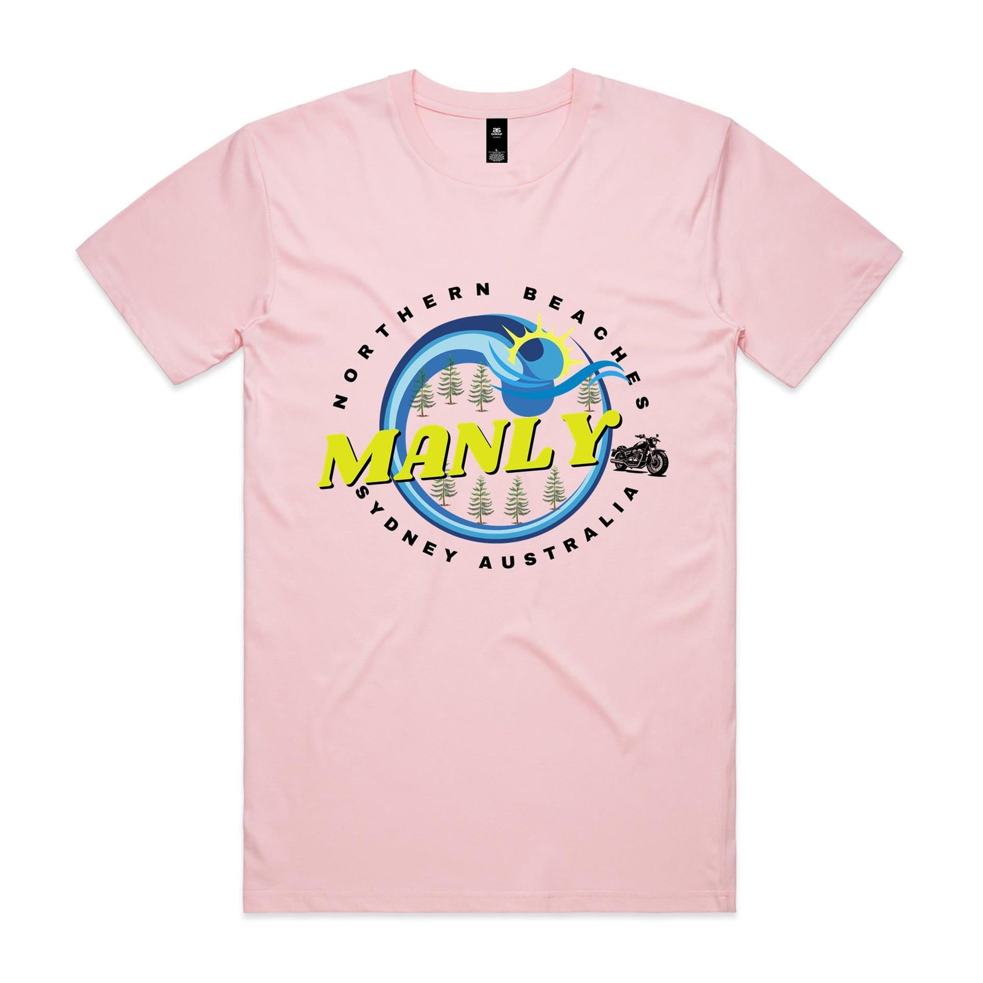Lost Manly custom logo The Manly Barry AS Colour Staple Tee - Lost Manly Shop
