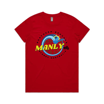 Lost Manly Custom Logo Manly Edition AS Colour Women's Maple Tee - Lost Manly Shop