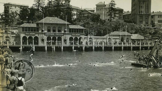 1930s Manly Harbour Pool Poster – Historic Sydney Wall Art - Lost Manly Shop