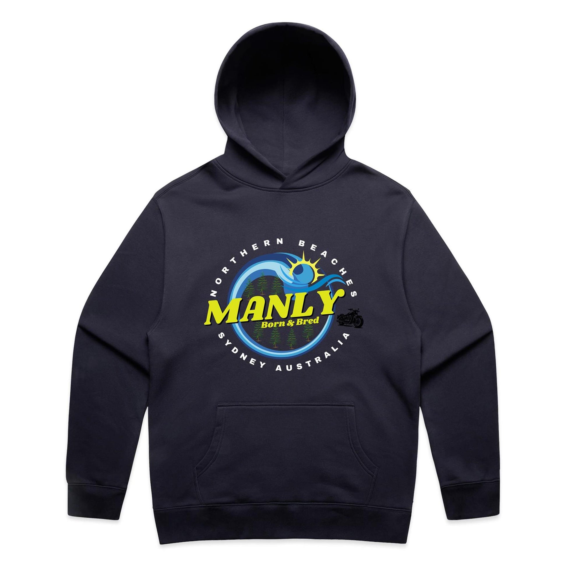 Lost Manly custom logo The Manly Barry Born & Bred edition AS Colour Relax Hood - Lost Manly Shop