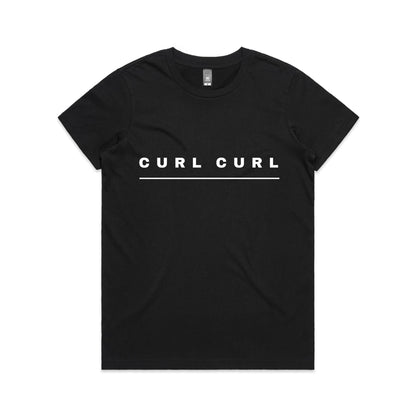 Lost Manly custom logo Curl Curl edition AS Colour Women's Maple Tee - Lost Manly Shop