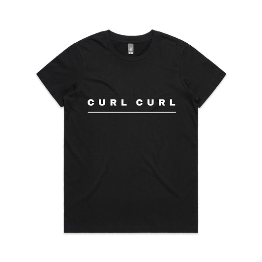 Lost Manly custom logo Curl Curl edition AS Colour Women's Maple Tee - Lost Manly Shop