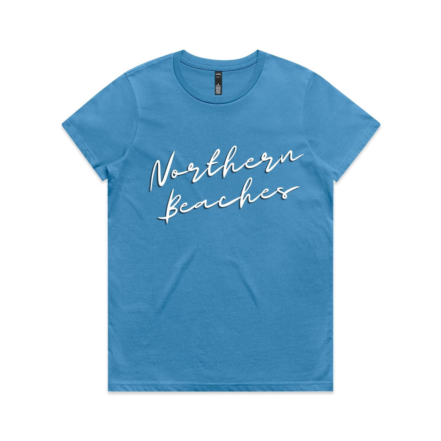 Lost Manly custom logo Northern Beaches AS Colour Women's Maple Tee - Lost Manly Shop