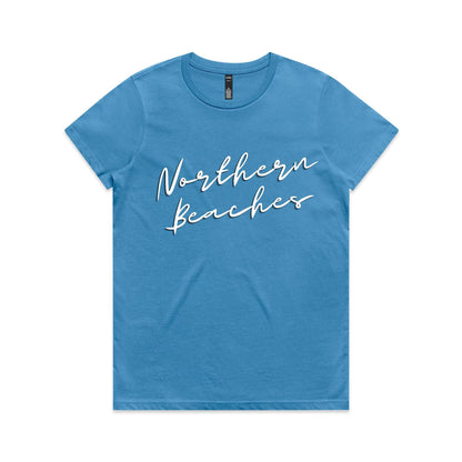 Lost Manly custom logo Northern Beaches AS Colour Women's Maple Tee - Lost Manly Shop