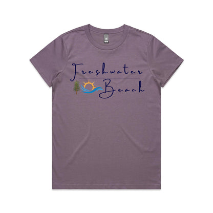 Lost Manly Custom Freshwater Beach Logo Limited Edition AS Colour Women's Maple Tee - Lost Manly Shop