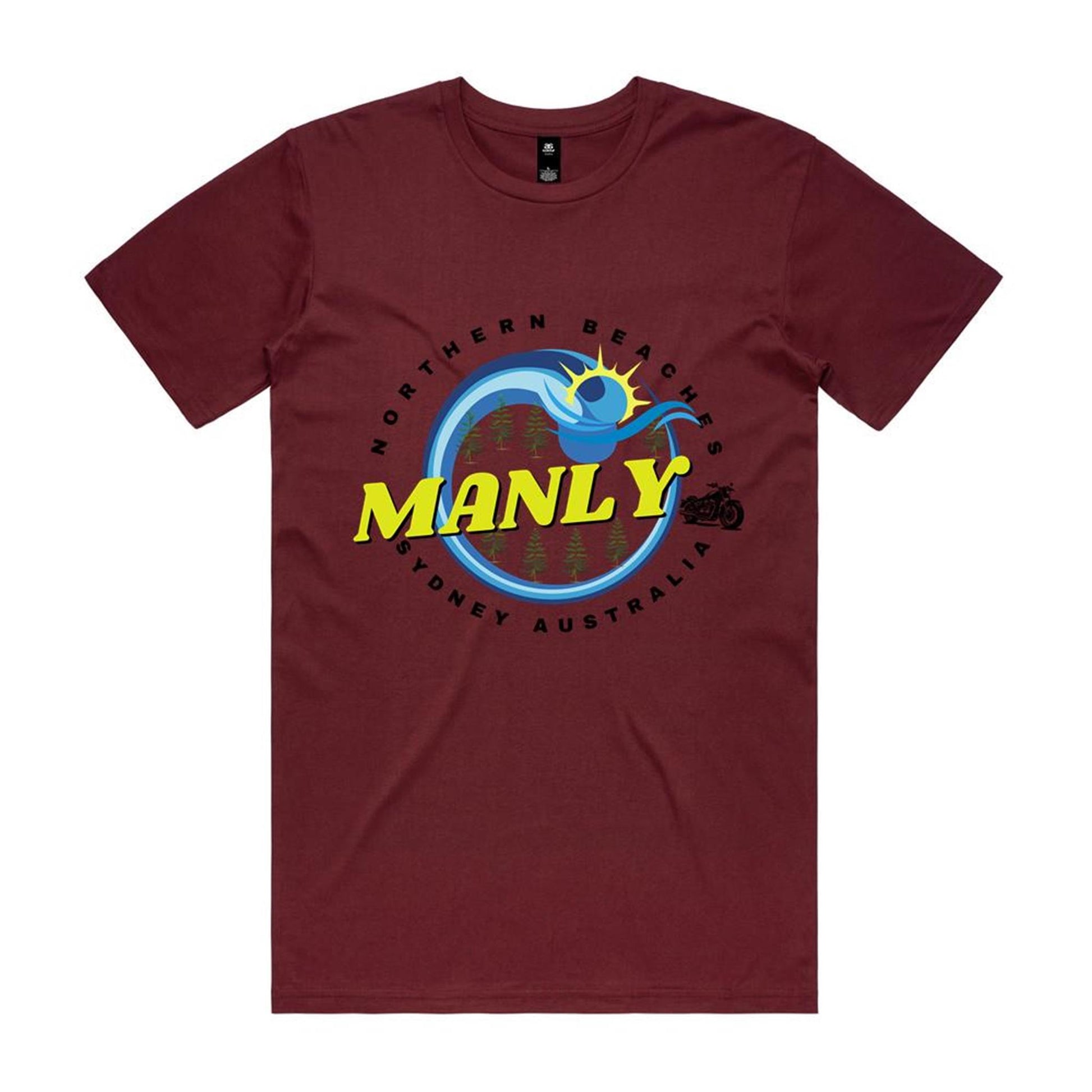 Lost Manly custom logo The Manly Barry AS Colour Staple Tee - Lost Manly Shop