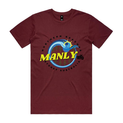 Lost Manly custom logo The Manly Barry AS Colour Staple Tee - Lost Manly Shop