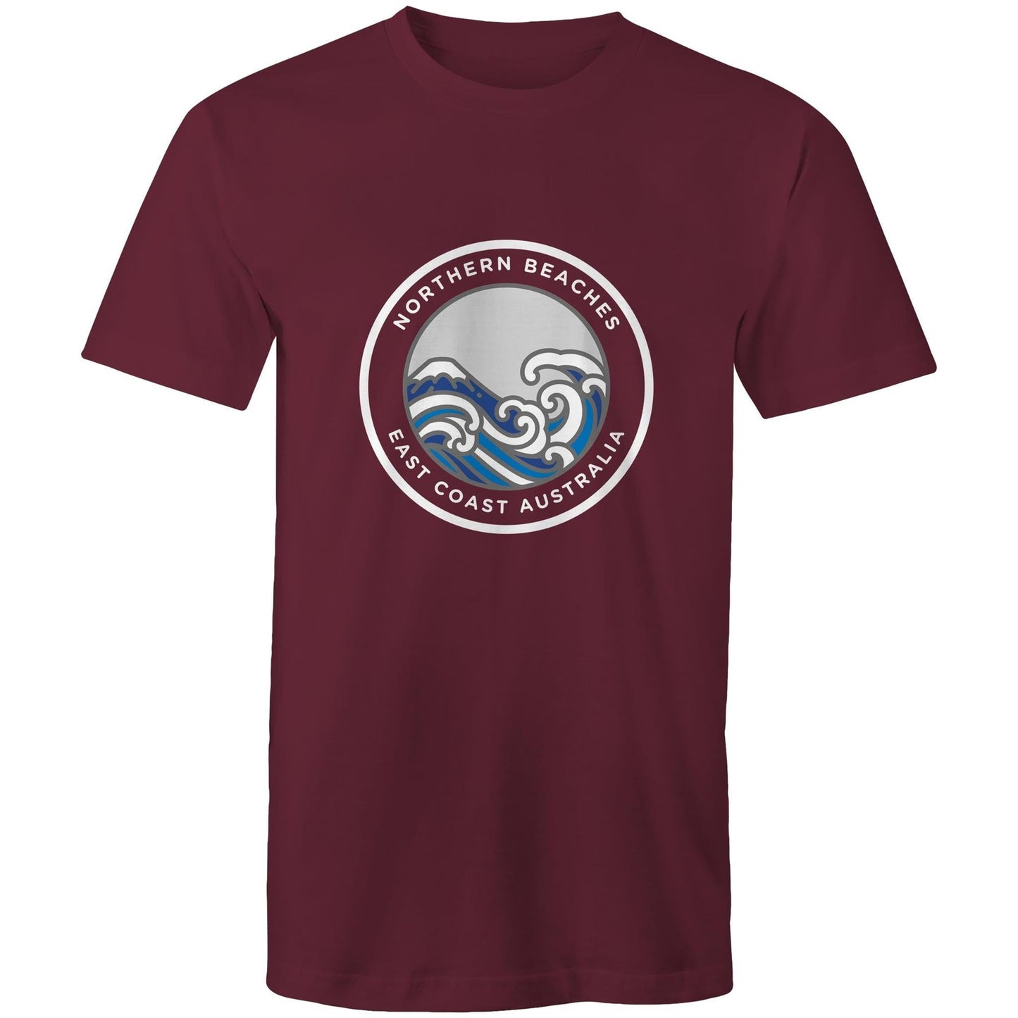 Northern Beaches East Coast Australia logo on Quality Cotton Adult T-Shirt Ogo Merch