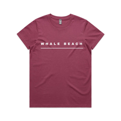 Lost Manly custom logo Whale Beach edition AS Colour Women's Maple Tee - Lost Manly Shop